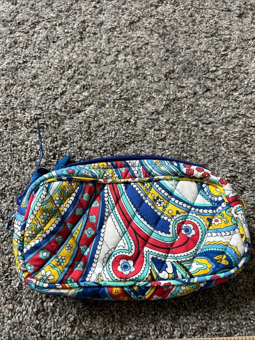 Vera Bradley Quilted Cosmetic Pouches in Blue, Yellow, Red, White